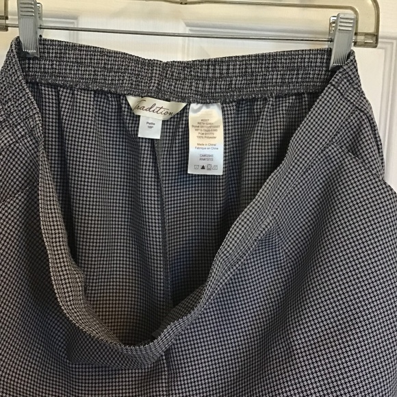 Tradition Black and white gingham pants size 16P - Picture 2 of 2